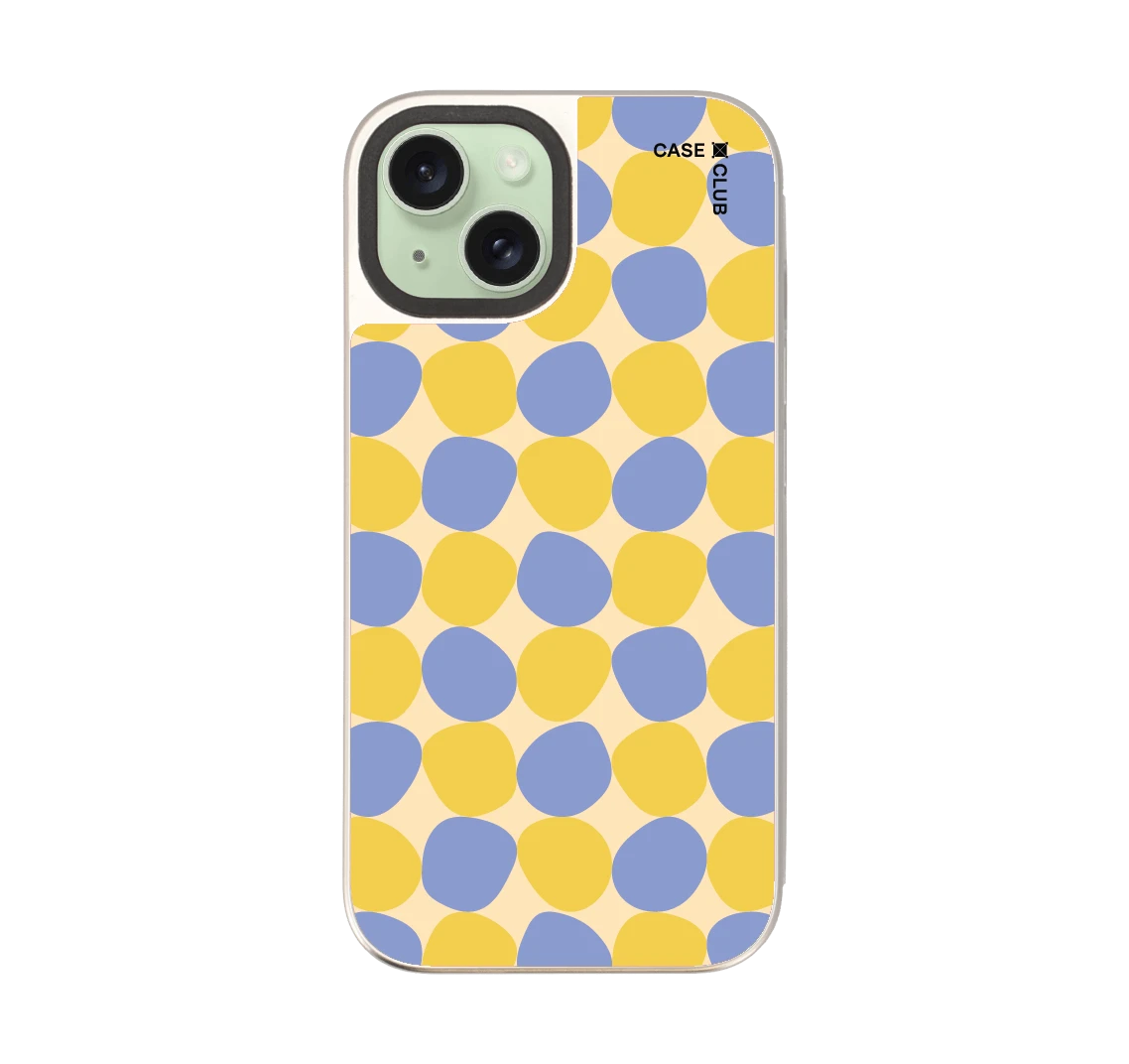 yellow stack polka dots